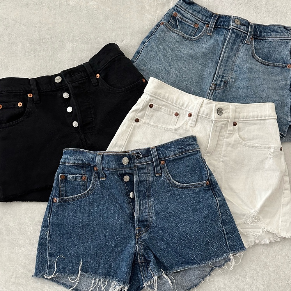 Levi's and A&F LOT jean denim cutoff shorts 23